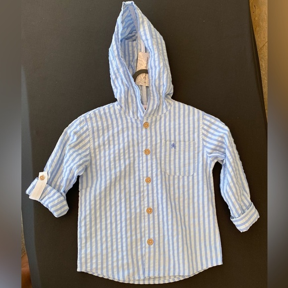 Tommy Bahama Kids Button Down and Hoddie Casual Shirt - Picture 9 of 10